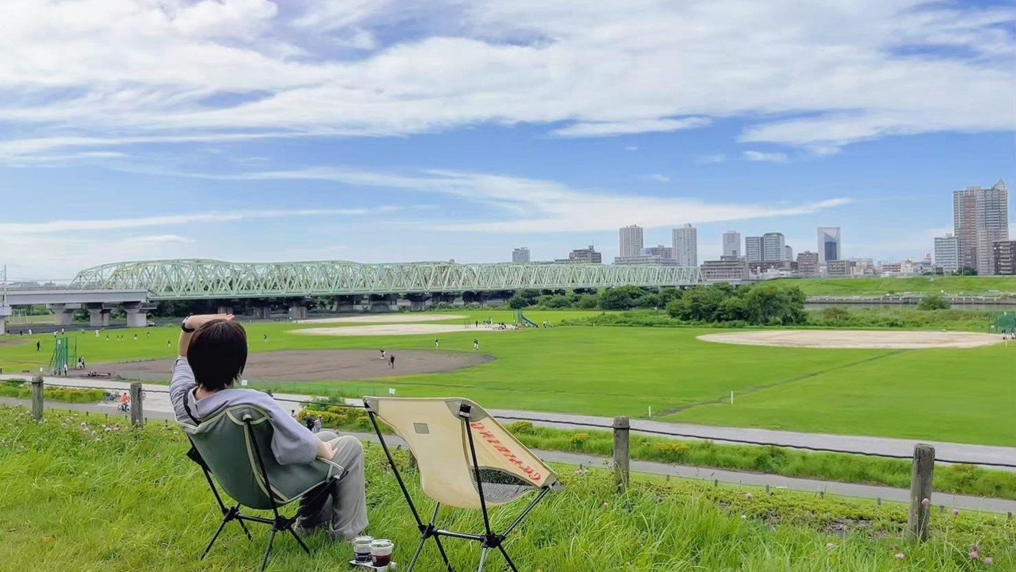 自然豊かな荒川沿い