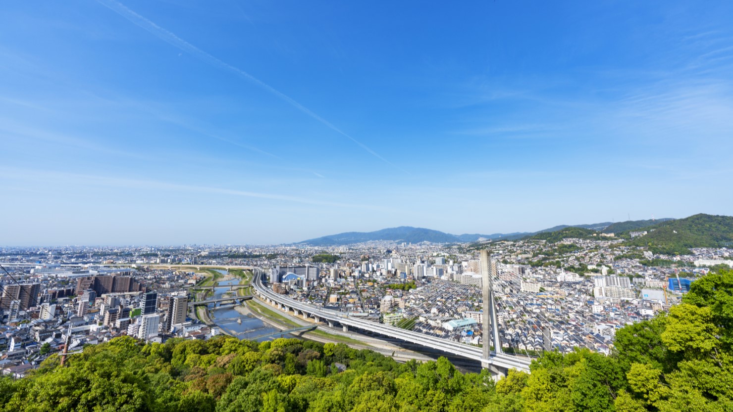池田市五月山からの景色