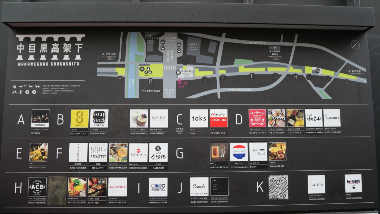 中目黒高架下マップ