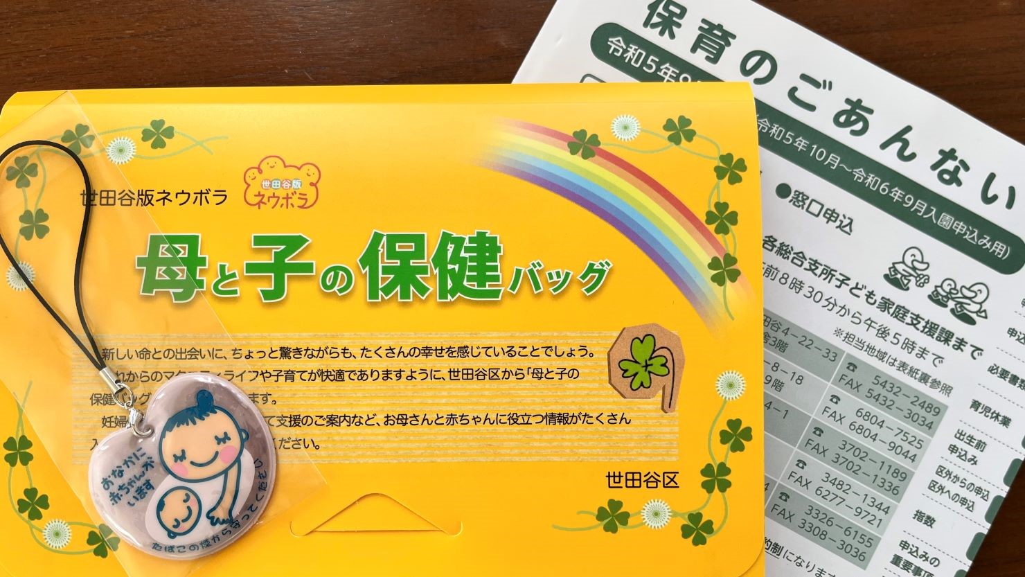 世田谷区の子育てに関する配布資料