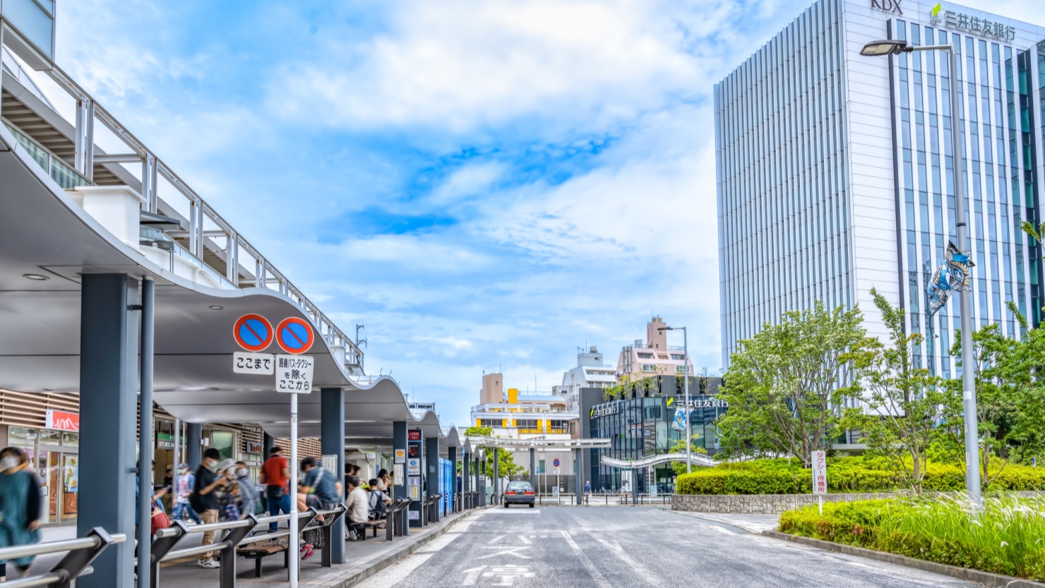 武蔵小杉駅東急中央口のバスロータリー
