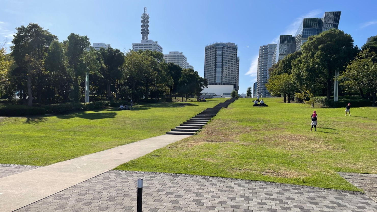 臨港パーク内の芝生