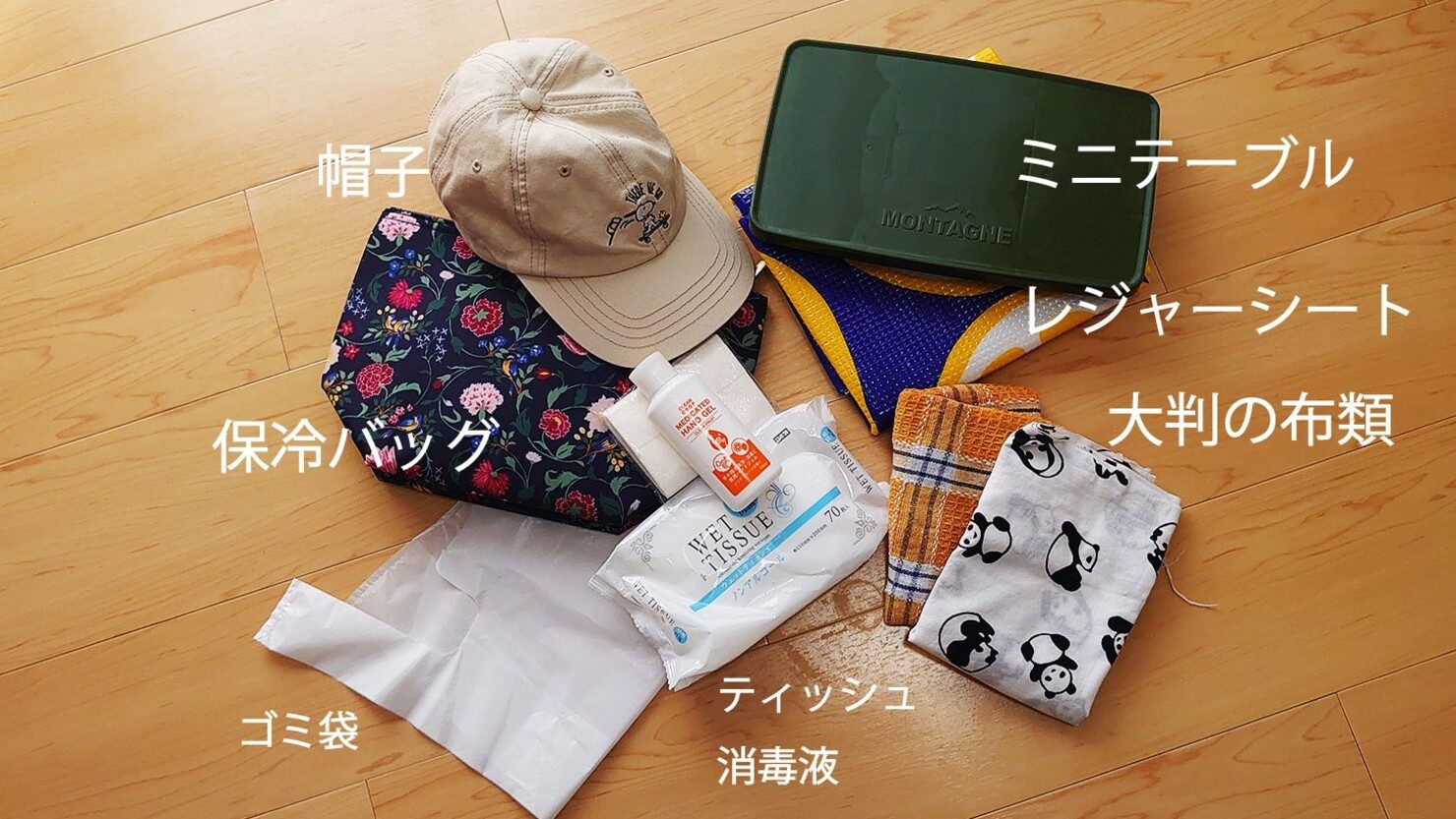 あまり荷物を増やしたくない時も、これだけ持っていけば快適なピクニックができる © はしお