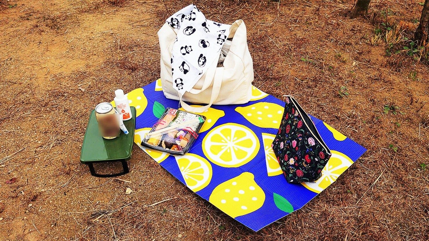 荷物は意外と場所を取るので、大きいゴミ袋を持参し荷物入れにするのもおすすめ 　© はしお