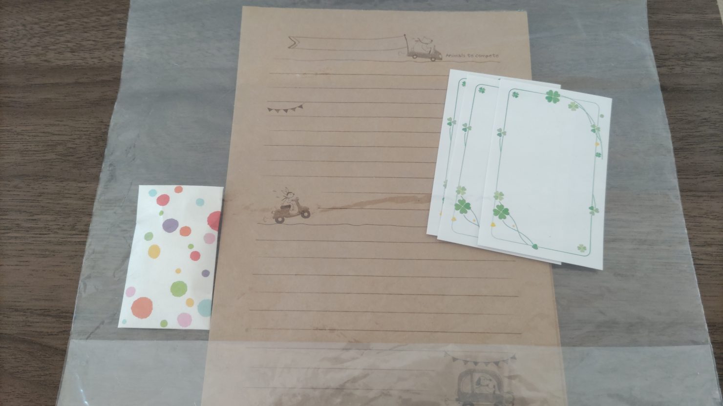 便せんとカードに文香の香りを移す