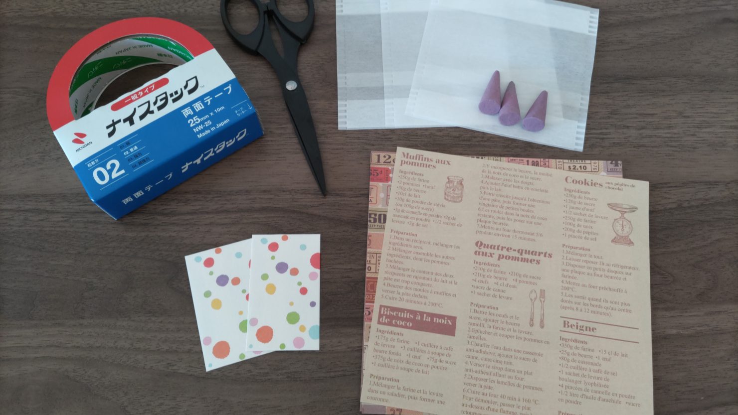 お香で作る文香の材料