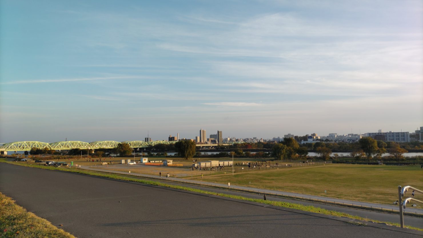 荒川土手 横曽根地区