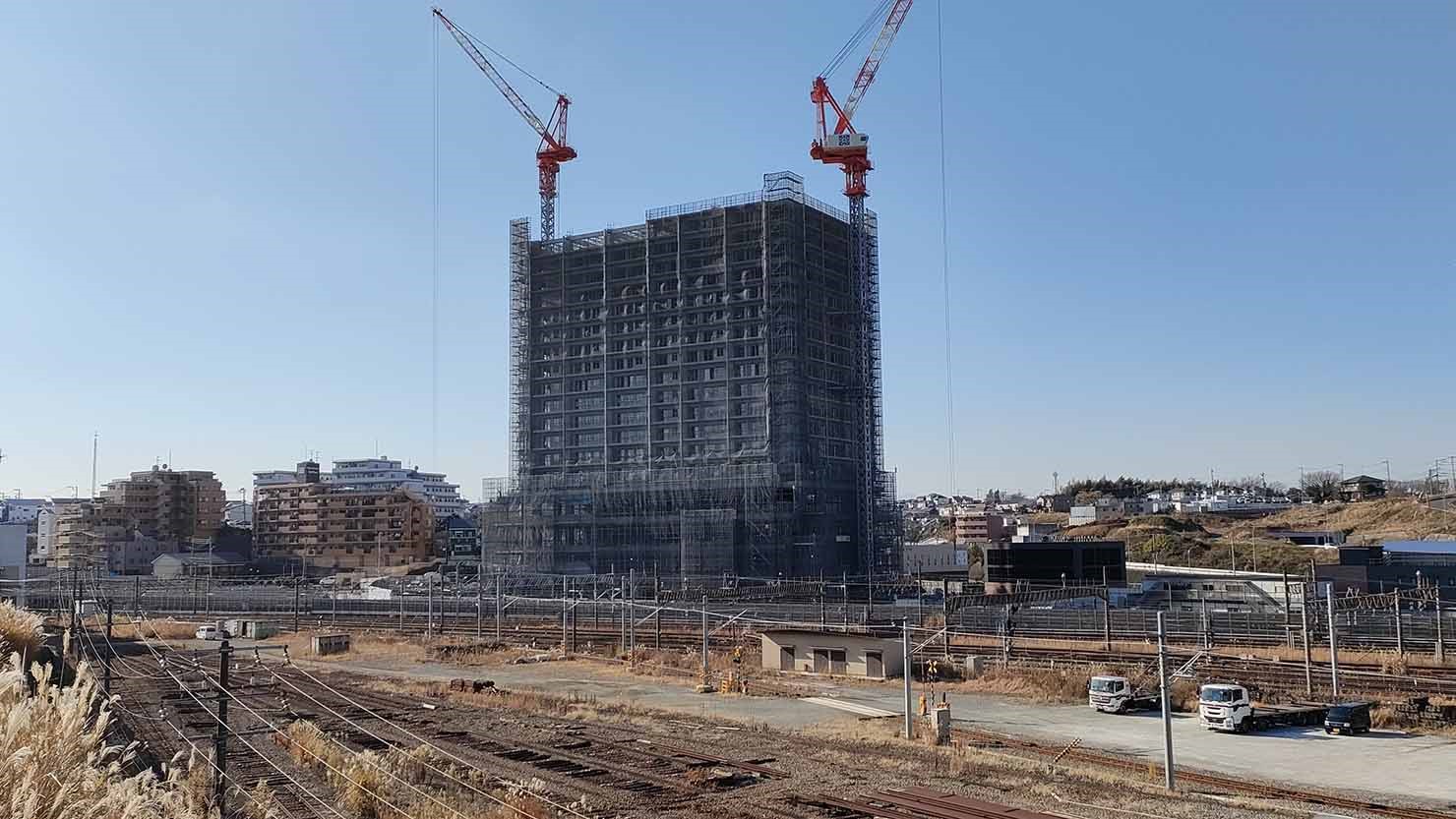 リビオタワー羽沢横浜国大の建設風景