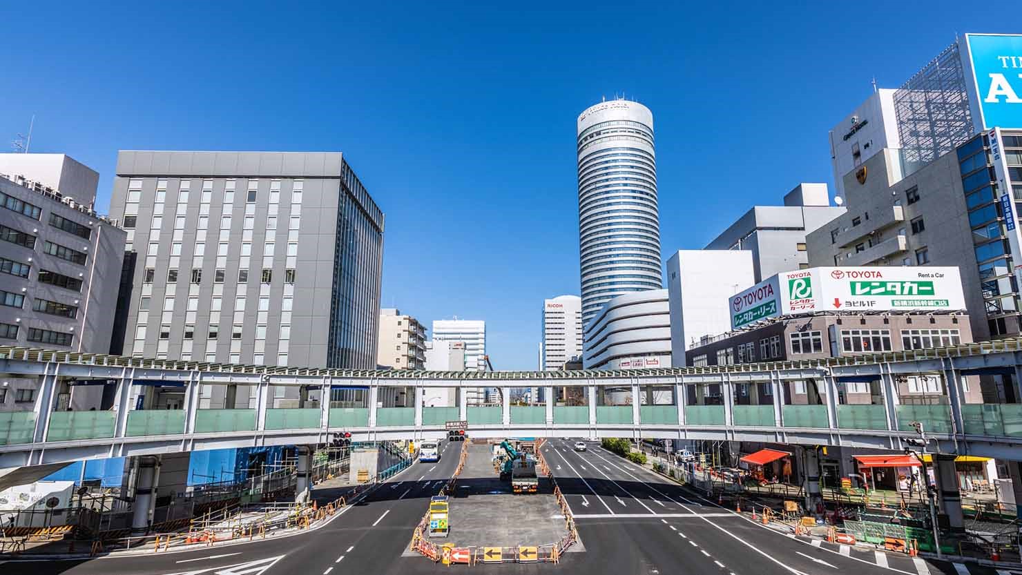 開発工事が進む新横浜駅周辺