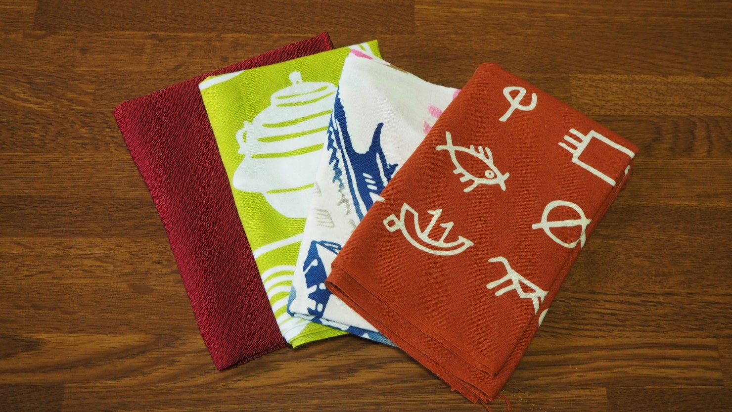 複数の手ぬぐい