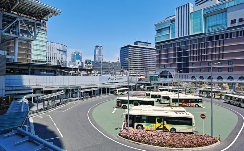 大阪駅前のバスターミナルで乗車、淀川の西、中島へ【大阪バス巡り 第3回】