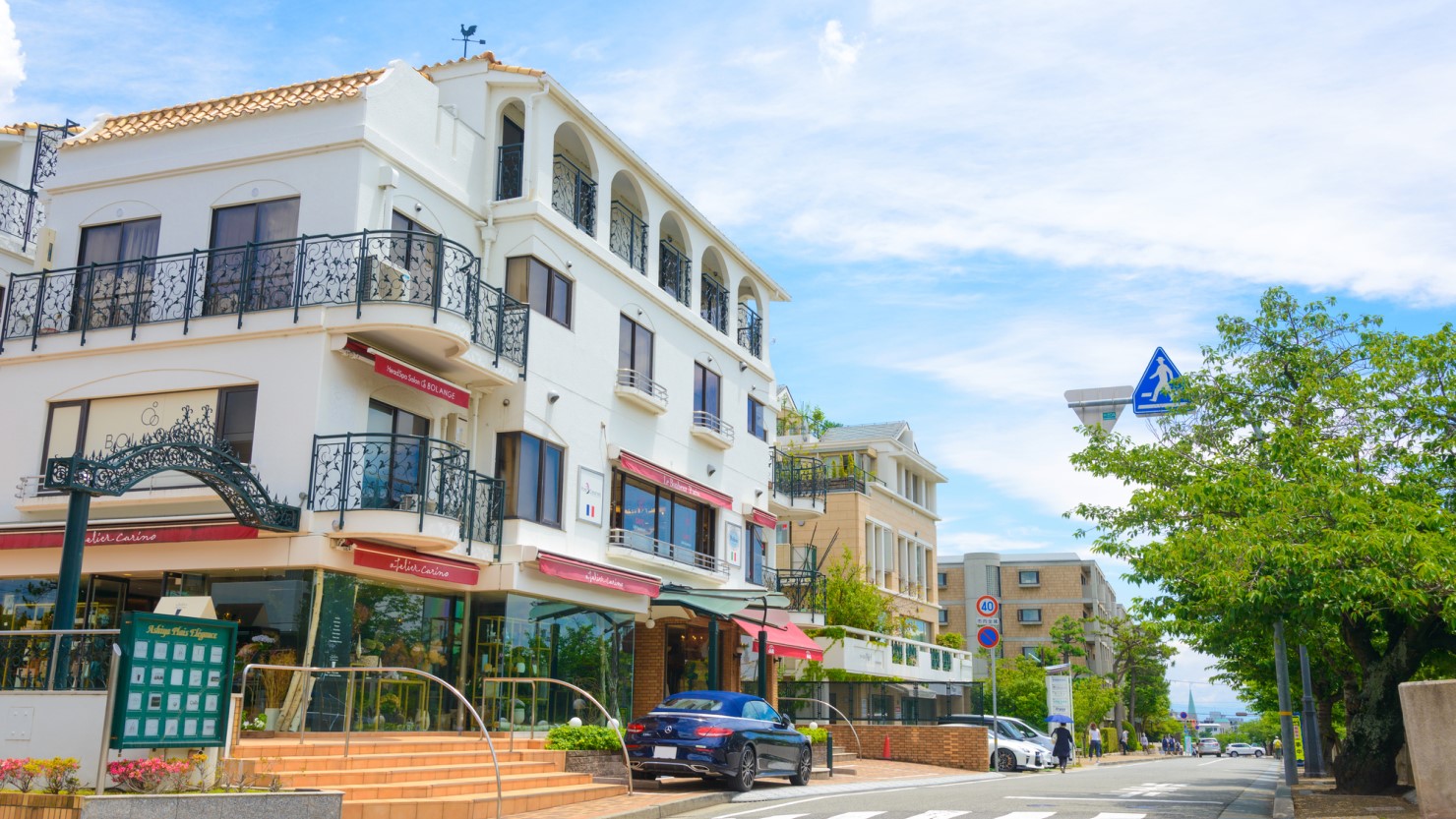芦屋市の街並み