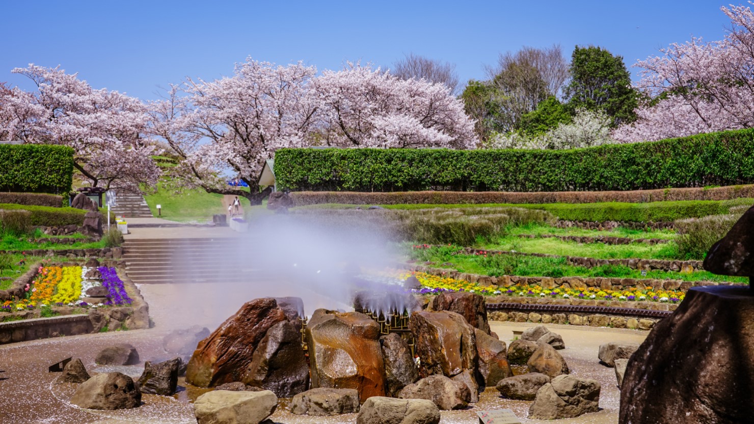 四季の森公園の噴水広場