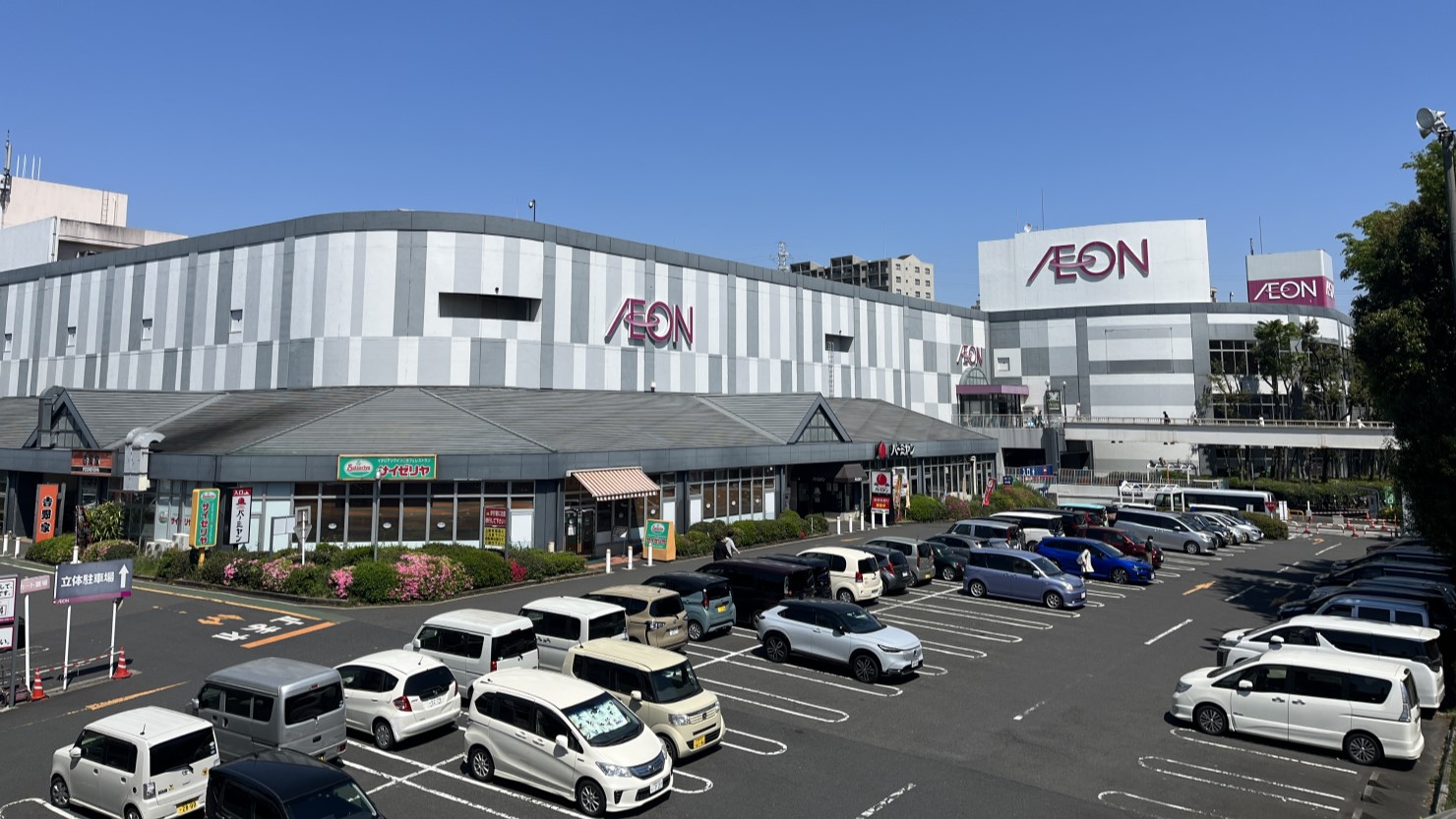 イトーヨーカ堂の道路を挟んだ向かいにあるイオン