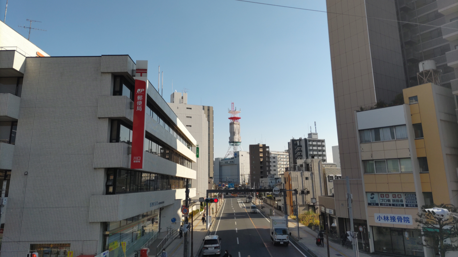本町大通りの川口郵便局付近