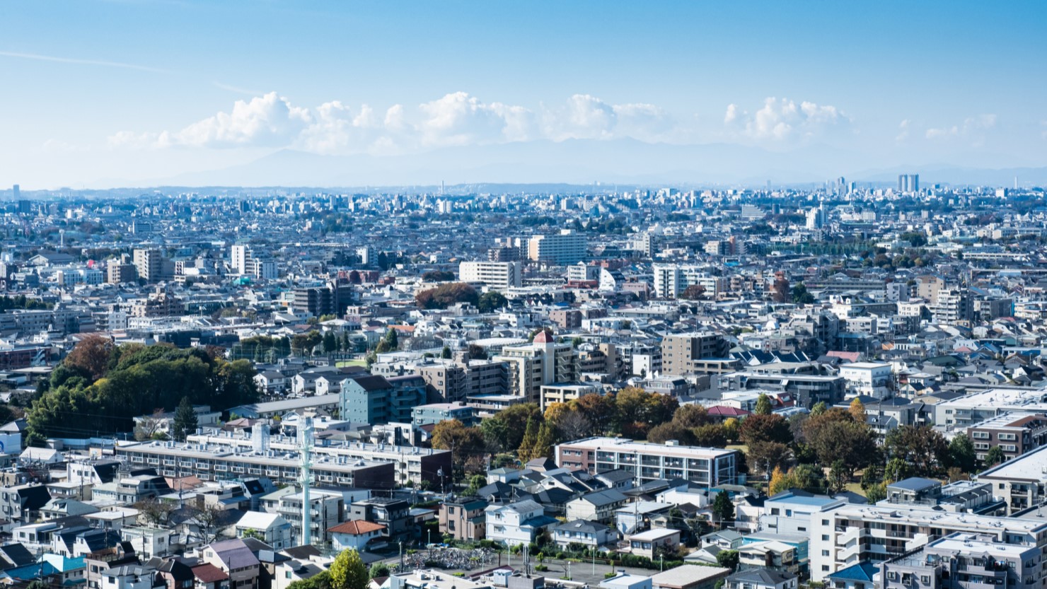 練馬区役所の展望台からの眺め、南西側