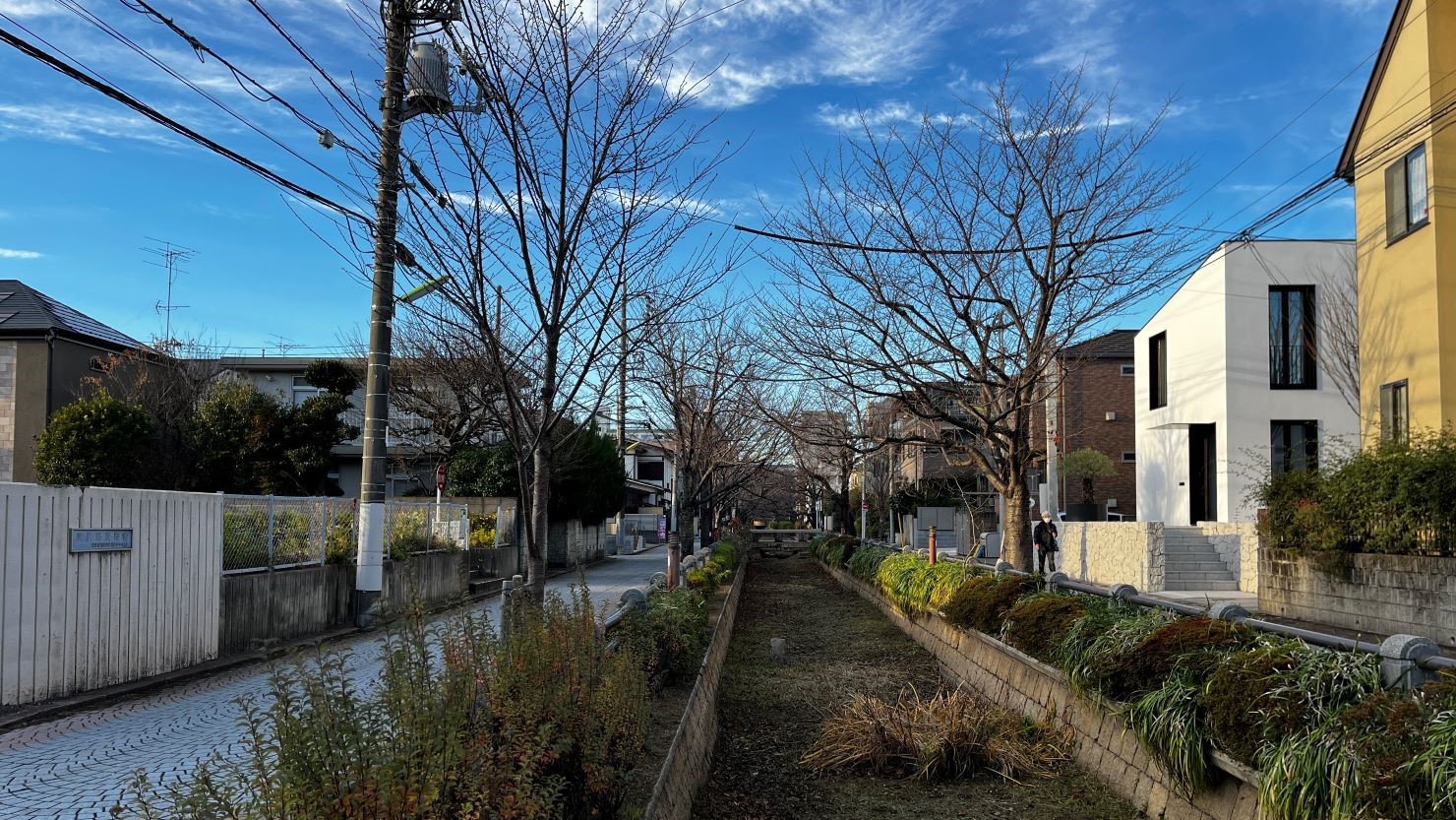 吞川の景色が楽しめる遊歩道「吞川親水公園」