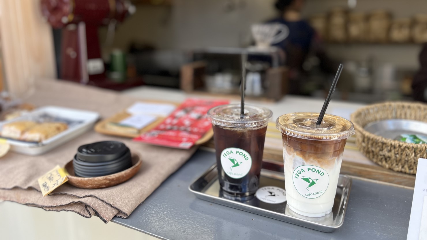 手賀沼公園内にあるテイクアウト専用のカフェ「TEGA POND cafe stand」
