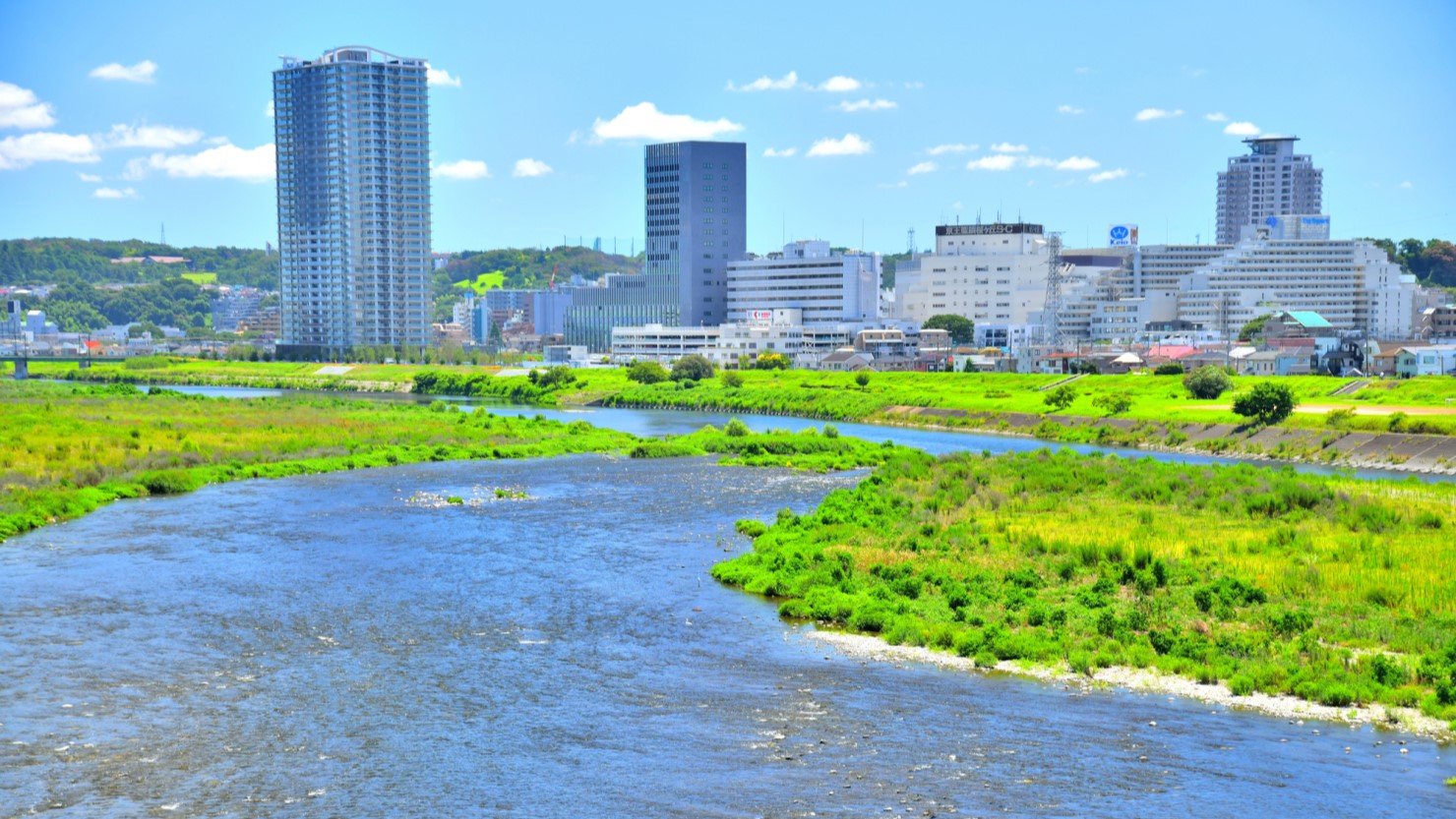多摩川の風景