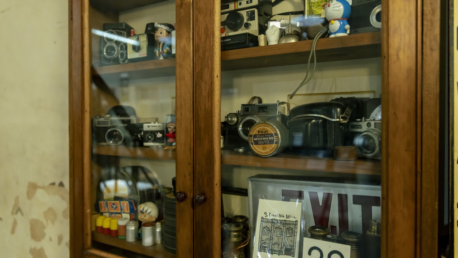 小野さんご自身が使っていたカメラ、知人から譲り受けたカメラをコレクションしている