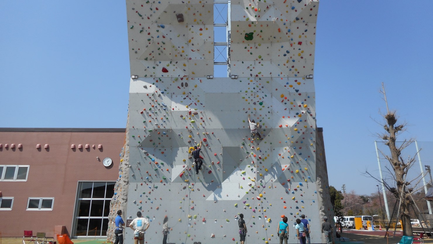 アウトドアヴィレッジのビッククライミングウォール