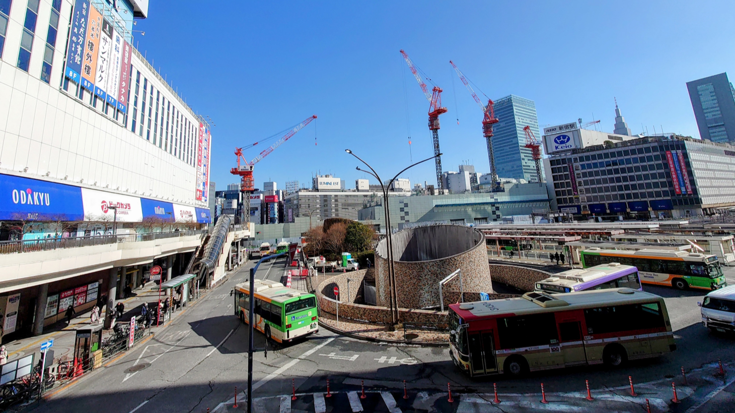 開発中の新宿駅西口