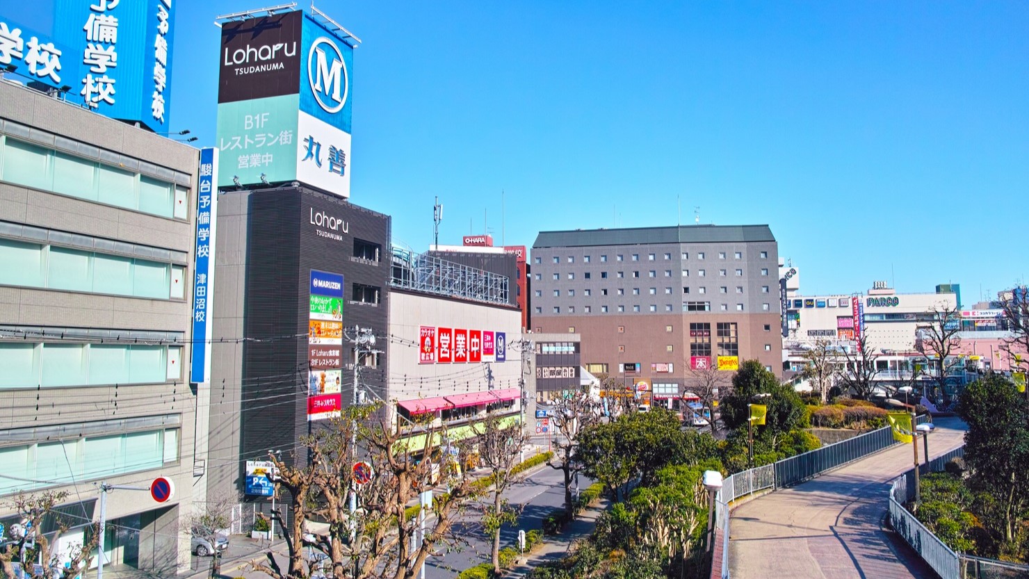 JR津田沼南口周辺の様子