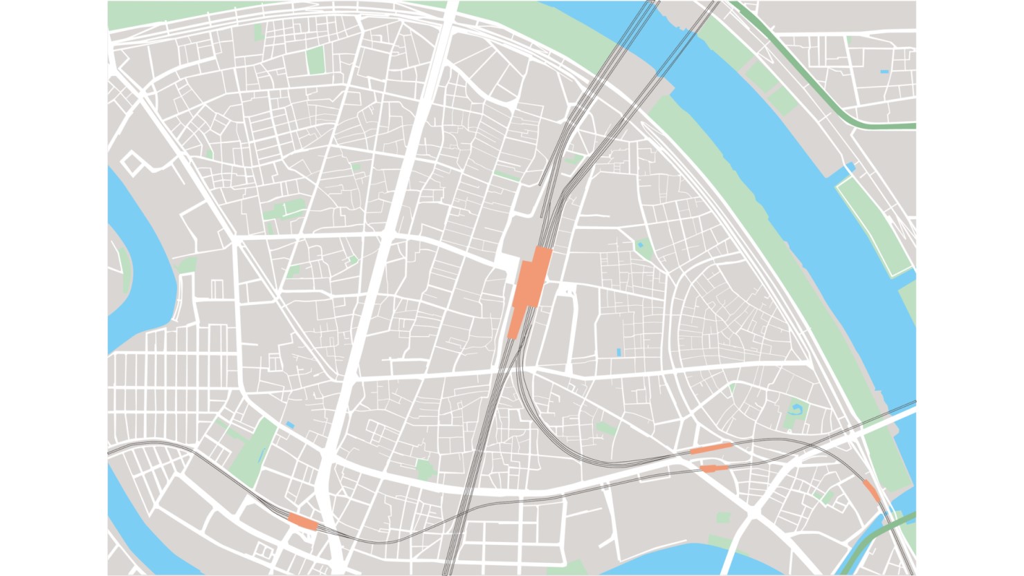 荒川と隅田川に挟まれている北千住