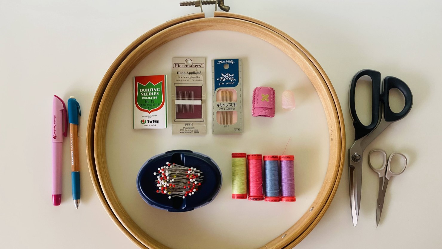 ハワイアンキルトに必要な道具一式