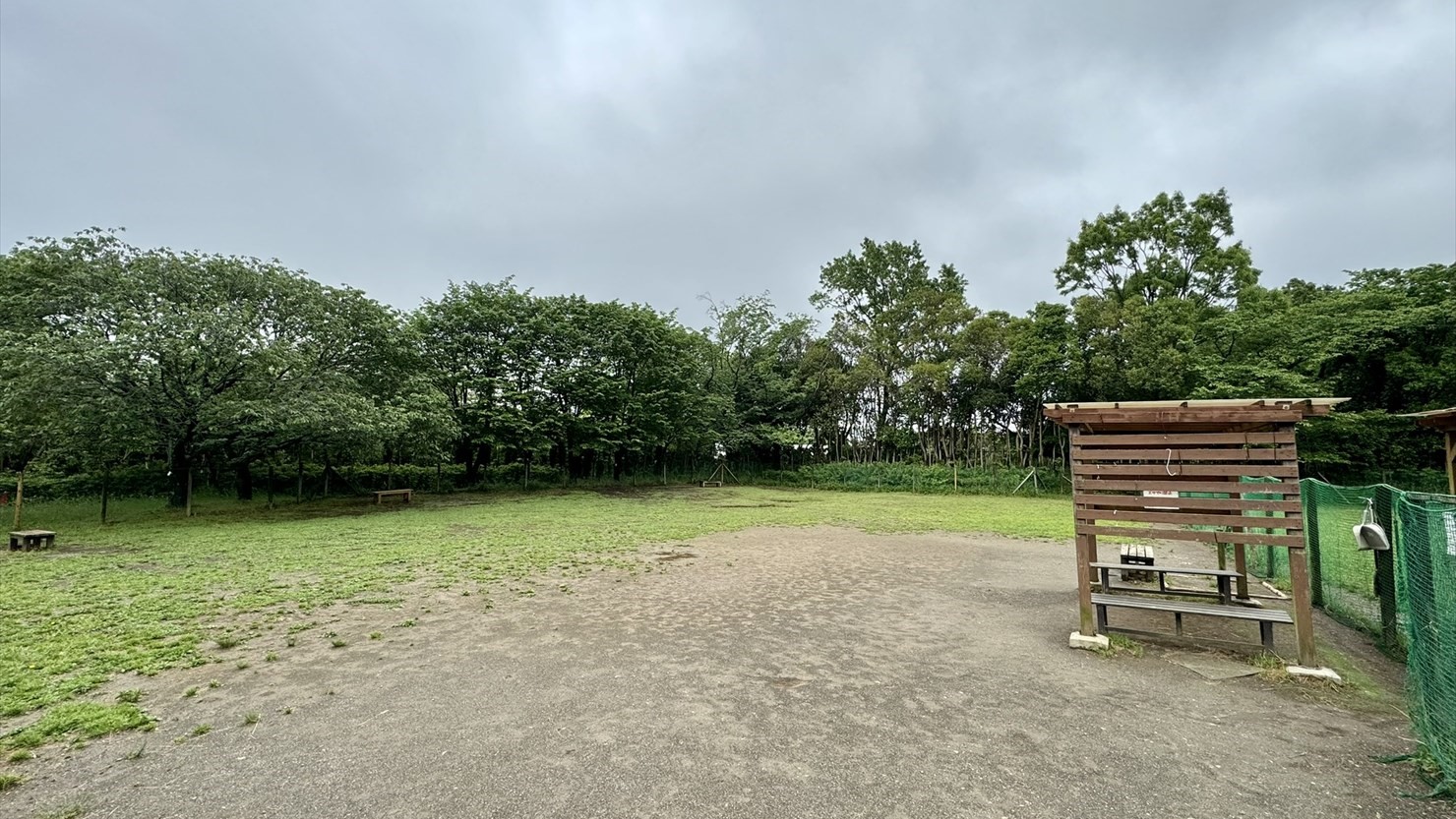 フリーゾーンの様子。この日は天候のためか1頭もいなかった