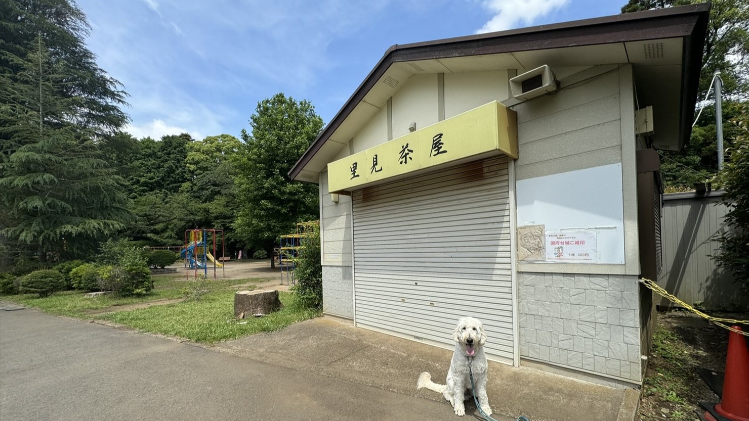 繁忙期のみ開店する売店「里見茶屋」。ソフトクリームや飲み物、お菓子などを販売している