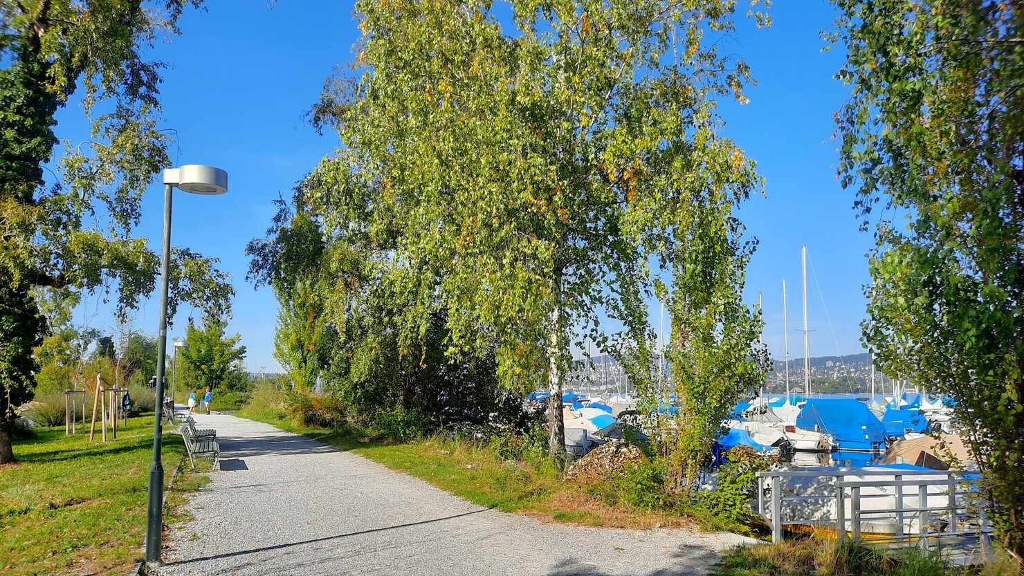 チューリヒ湖沿いのハイキングコース　© Satomi Iwasawa