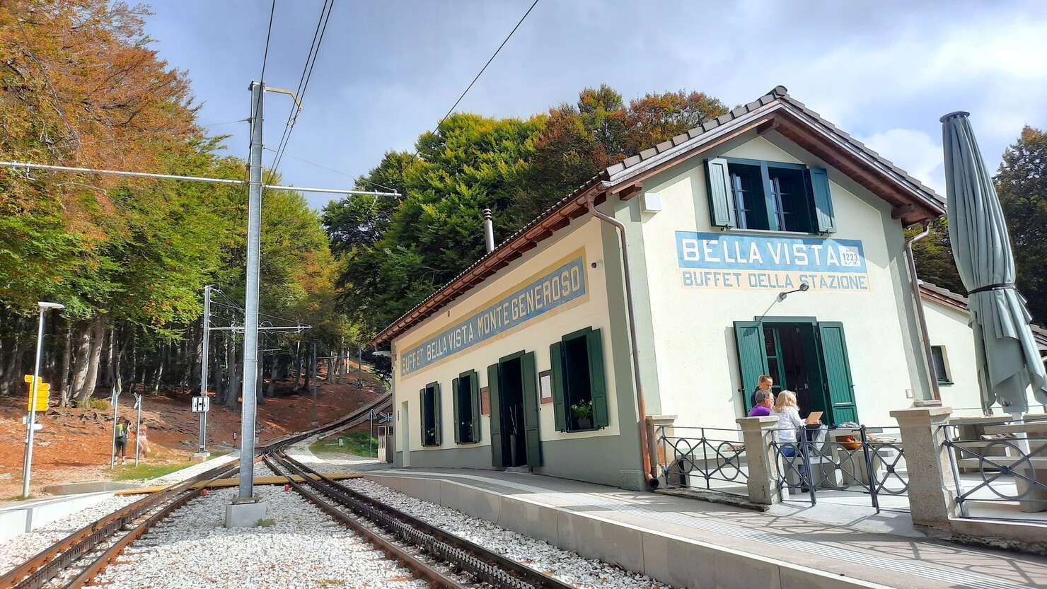 登山鉄道駅ベラヴィスタはレストランになっている　© Satomi Iwasawa　協力：スイス政府観光局 www.myswiss.jp