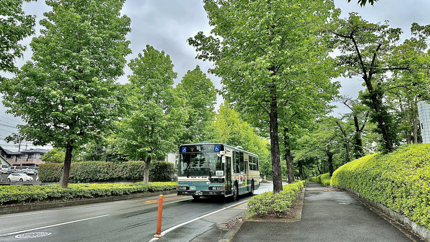 自然豊かな駅周辺の街並み