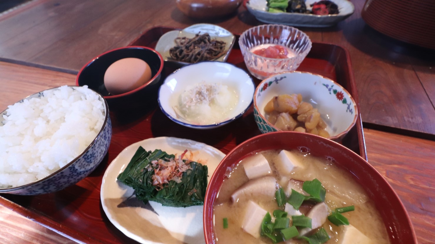 熊本県の農家民泊でいただいた朝食