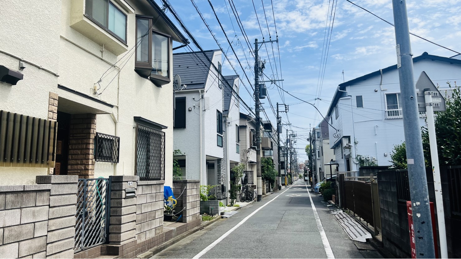 西蒲田1丁目の閑静な住宅街
