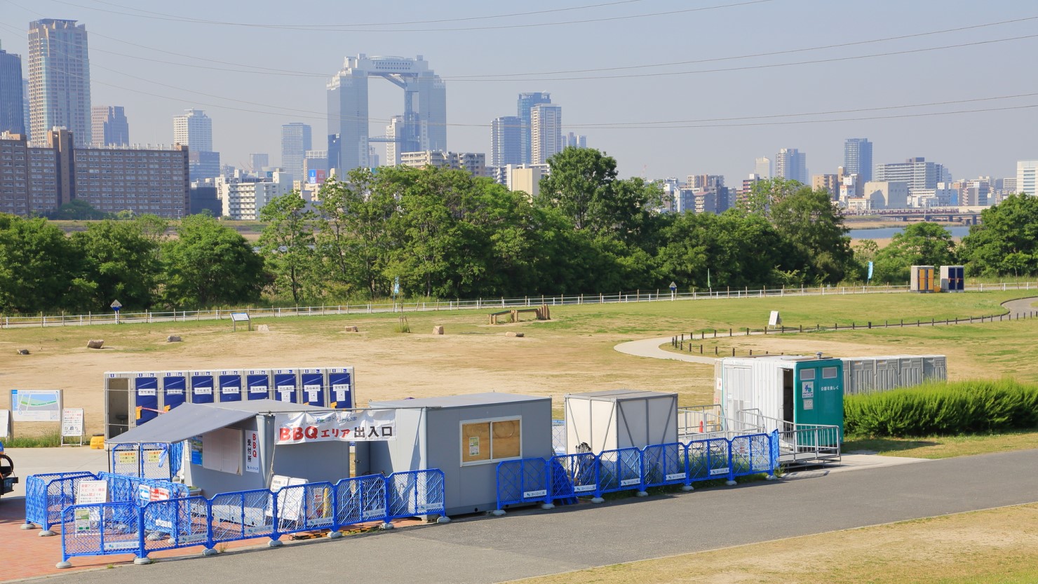 淀川河川公園のバーベキューエリア