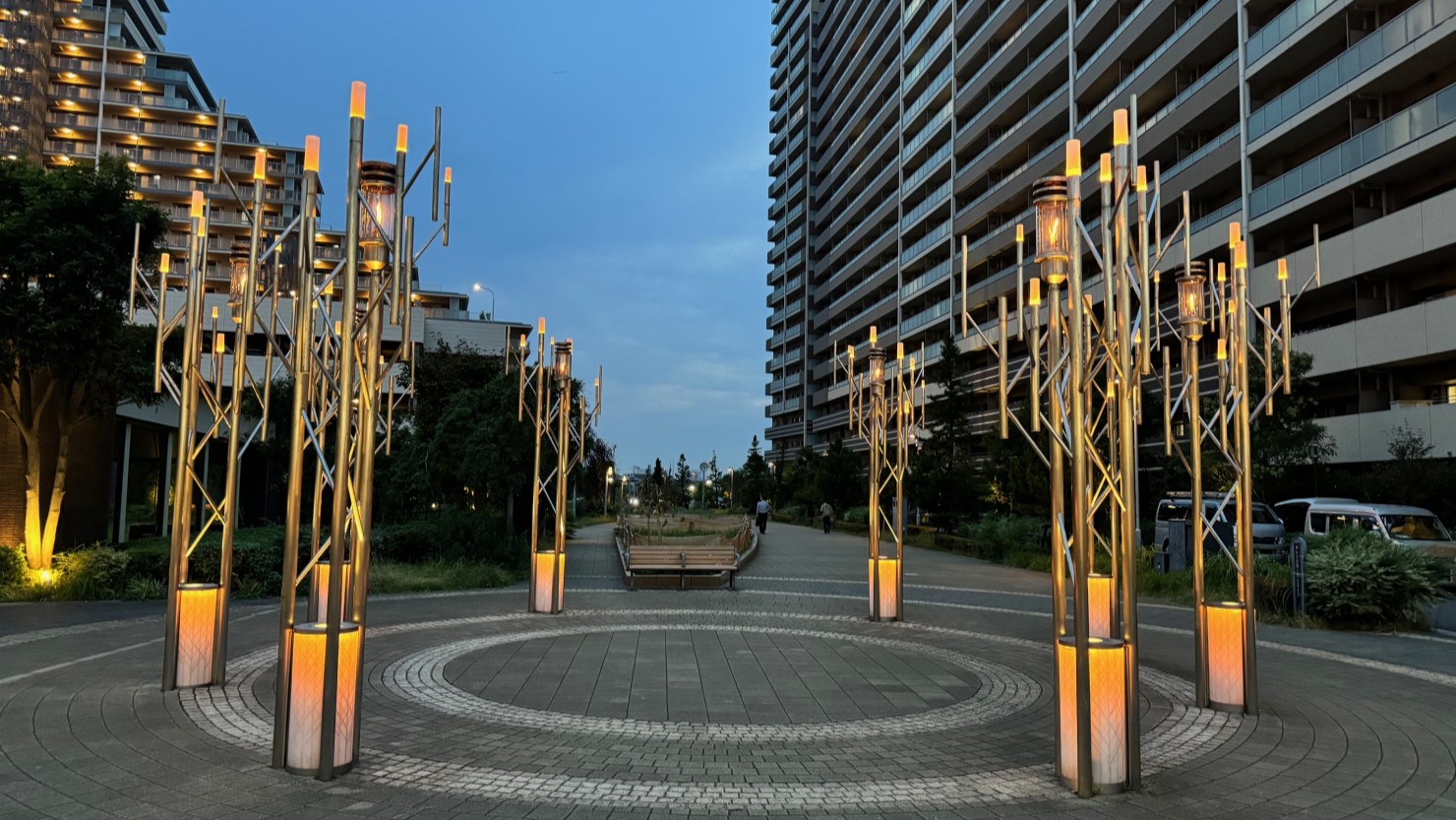 奏の杜エリア オレンジロードのシンボルであるガス灯