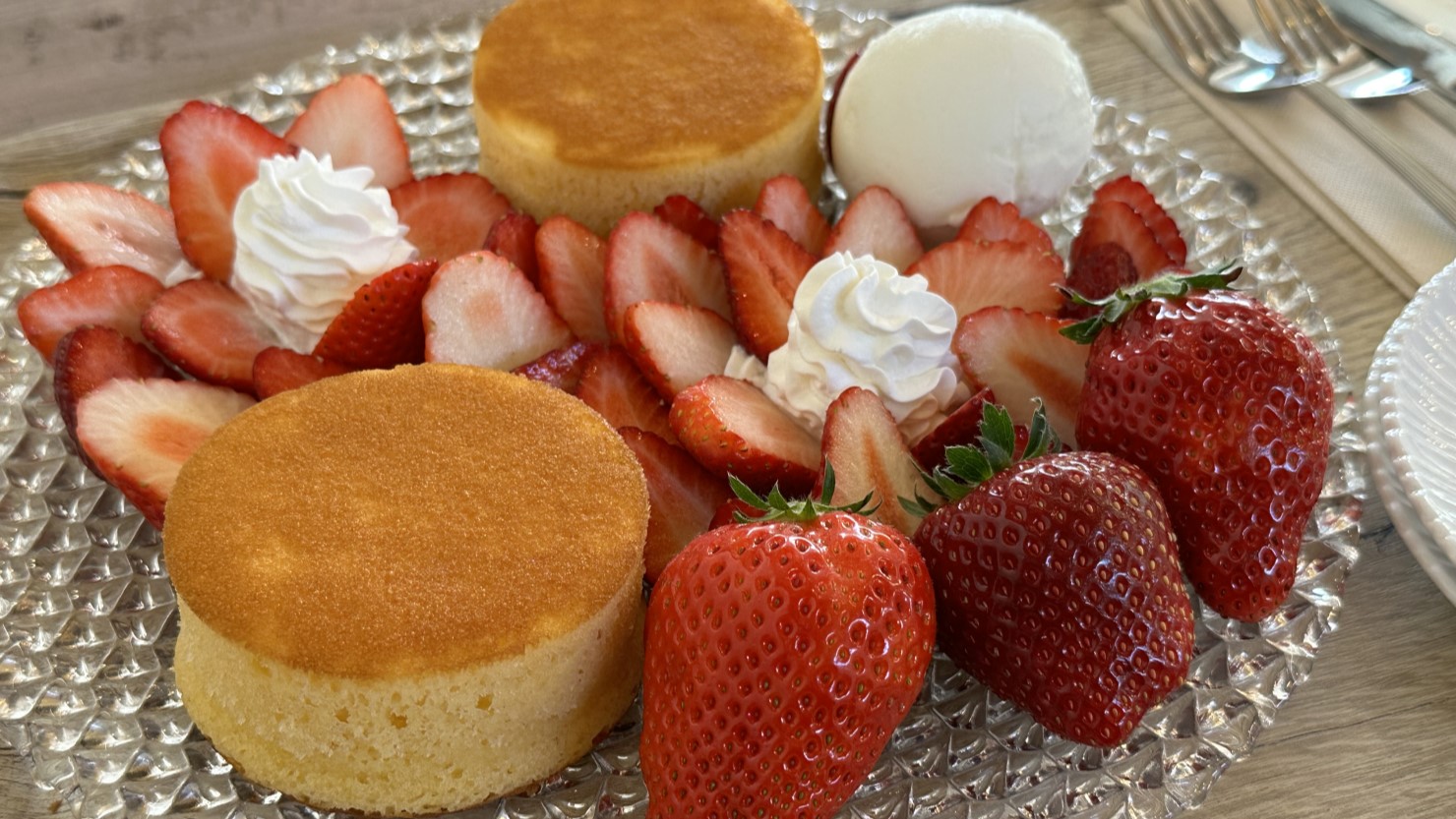 くろいちごカフェのパンケーキ