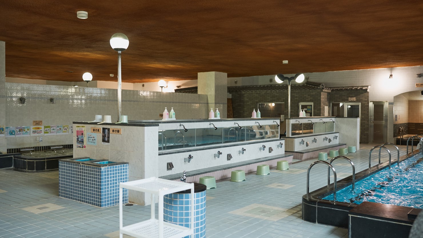 浴室は、自然光が差し込む開放的な空間が広がる