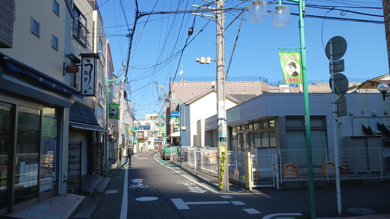 京成八幡駅から北にのびる「荷風ノ散歩道」
