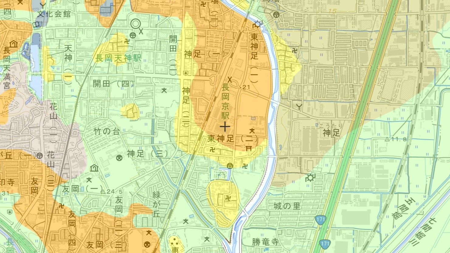 ハザードマップ（地形分類）