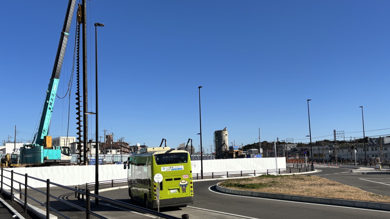 開発中の北柏駅北口ロータリー