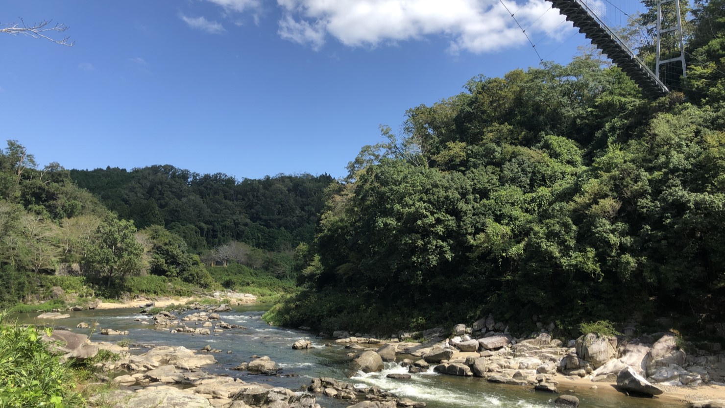伊賀市を流れる木津川の様子