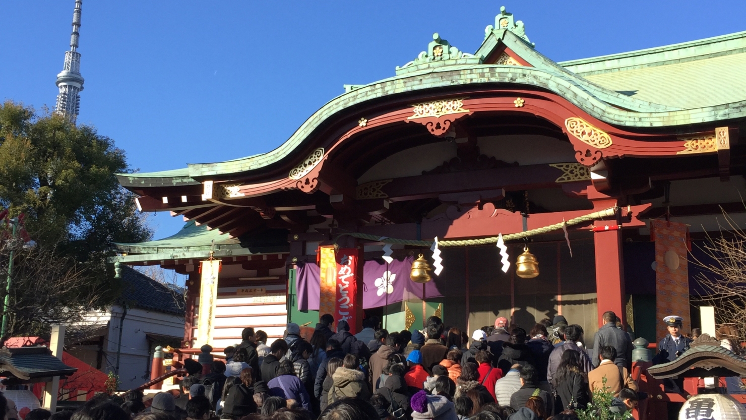 亀戸天神社（元旦の風景）