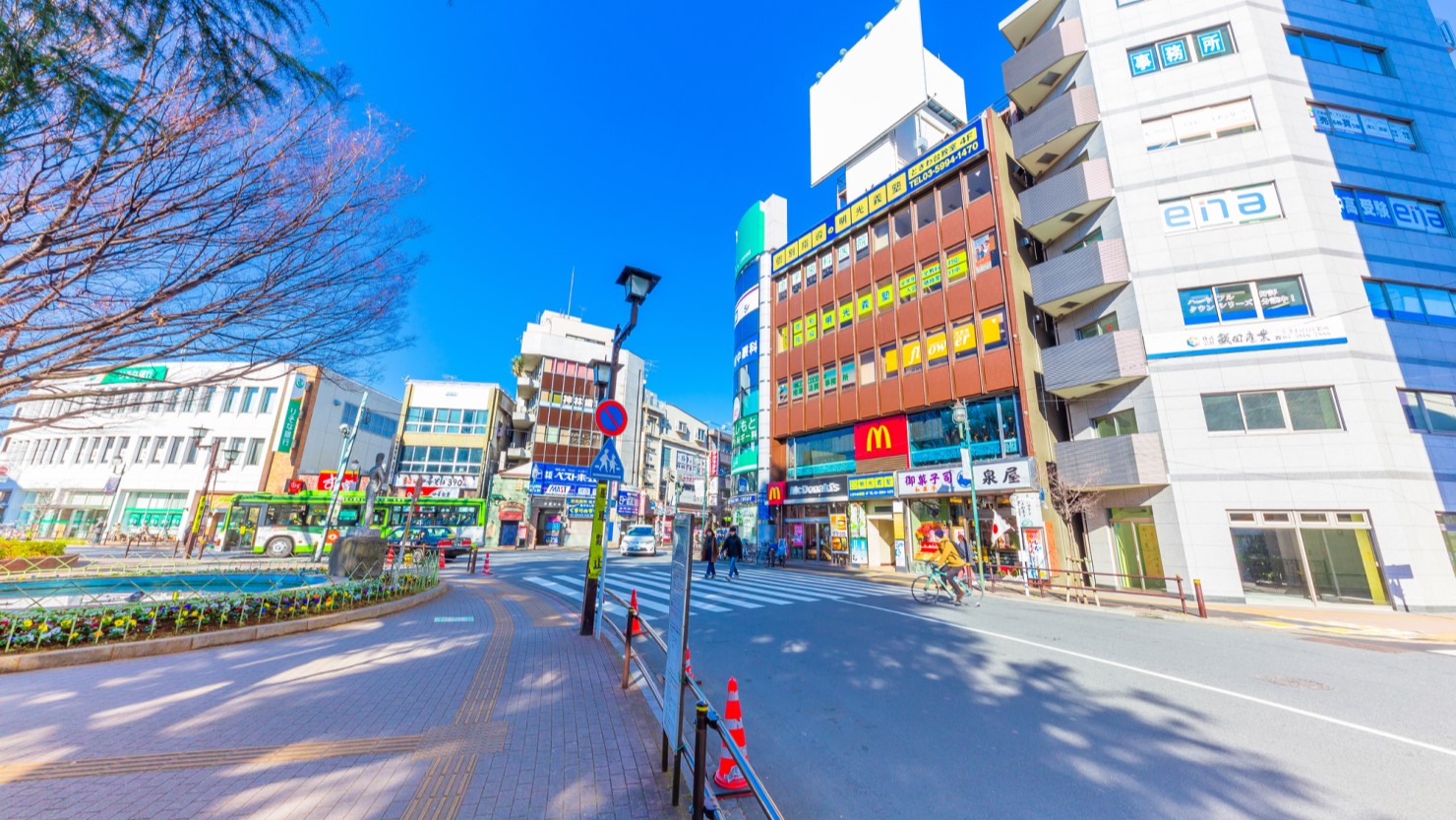 ときわ台駅北口周辺の風景