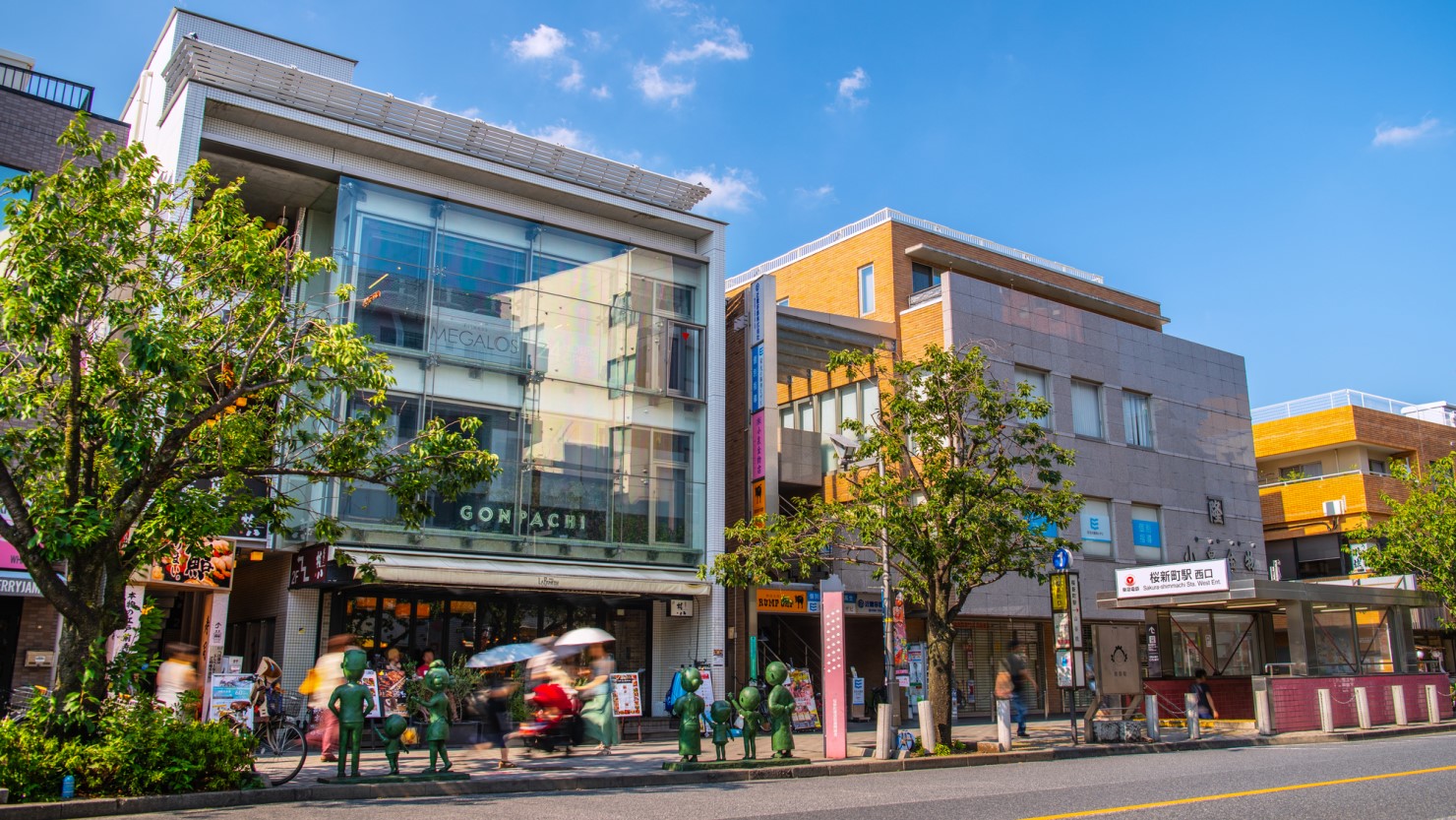 桜新町駅前の様子
