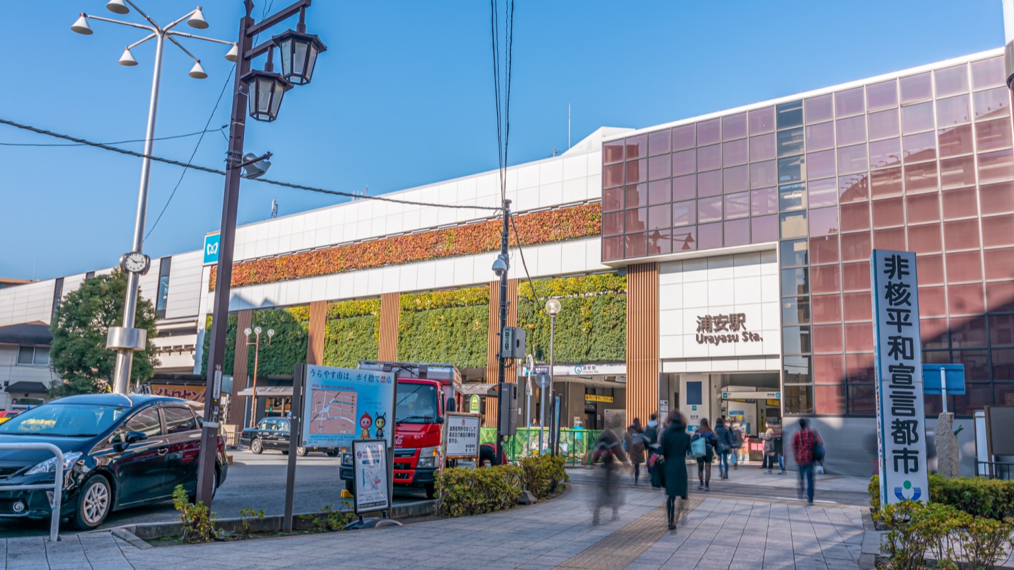 浦安駅前の様子