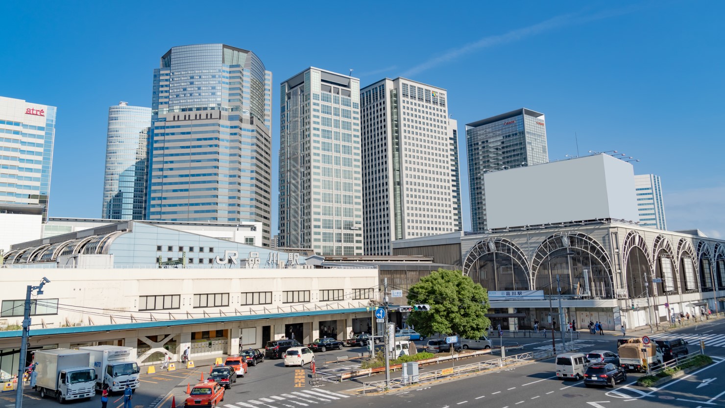 品川駅前の様子