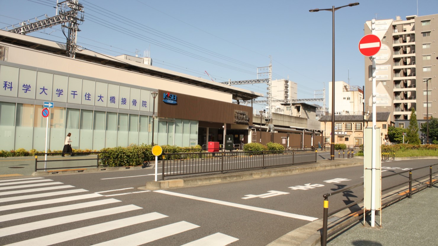 千住大橋駅前の様子